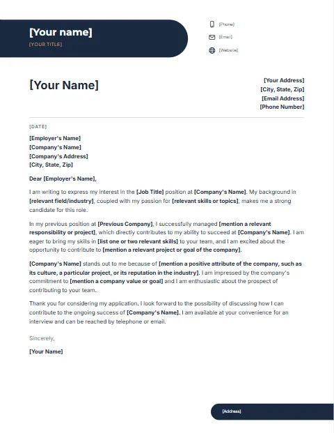 Free cover letter templates: Name tag design