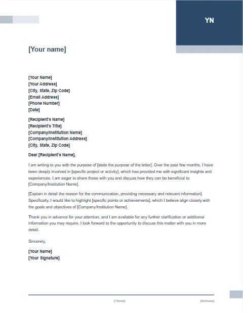 Formal Letter Template: Corporate design