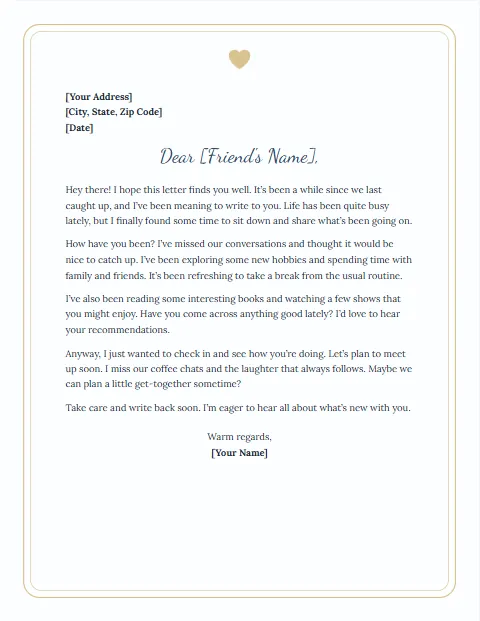 Informal Letter Templates: Love design
