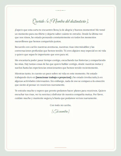 Formato de Carta Informal: diseño Postal