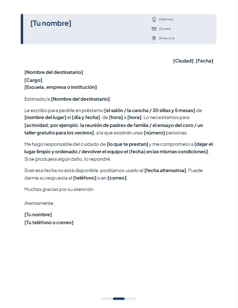 Formato de Carta de Solicitud para Pedir Algo para descargar en Word